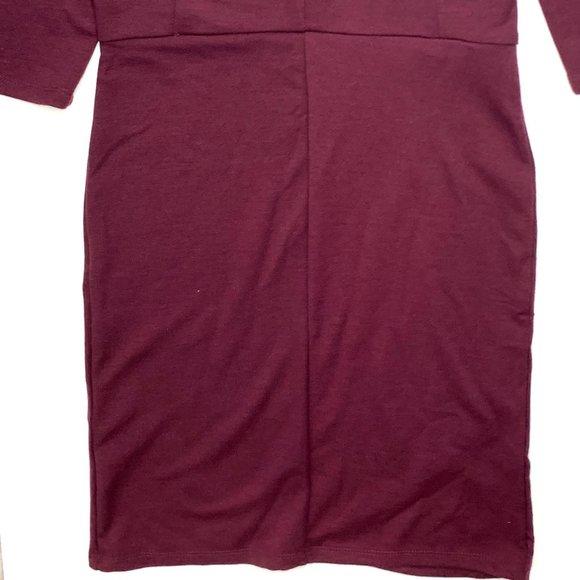 Classy Burgundy Dress - Picture 7 of 8